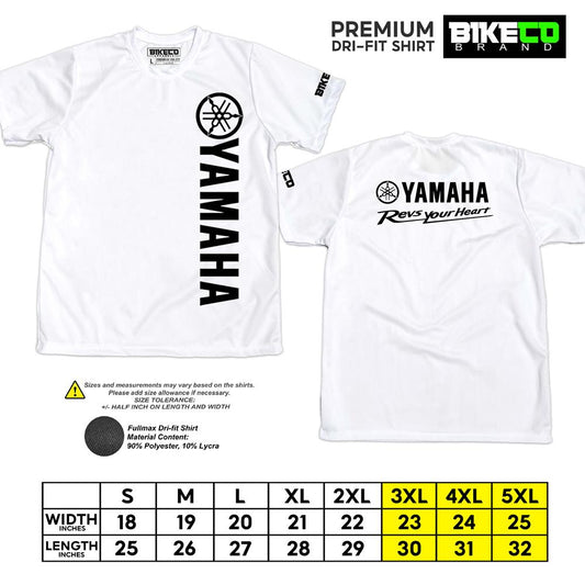 Yamaha Side Print | Premium Riding Dri-Fit Shirt - BIKECO APPARELS