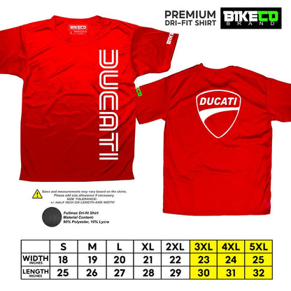 Ducati Side Print | Premium Riding Dri-Fit Shirt - BIKECO APPARELS