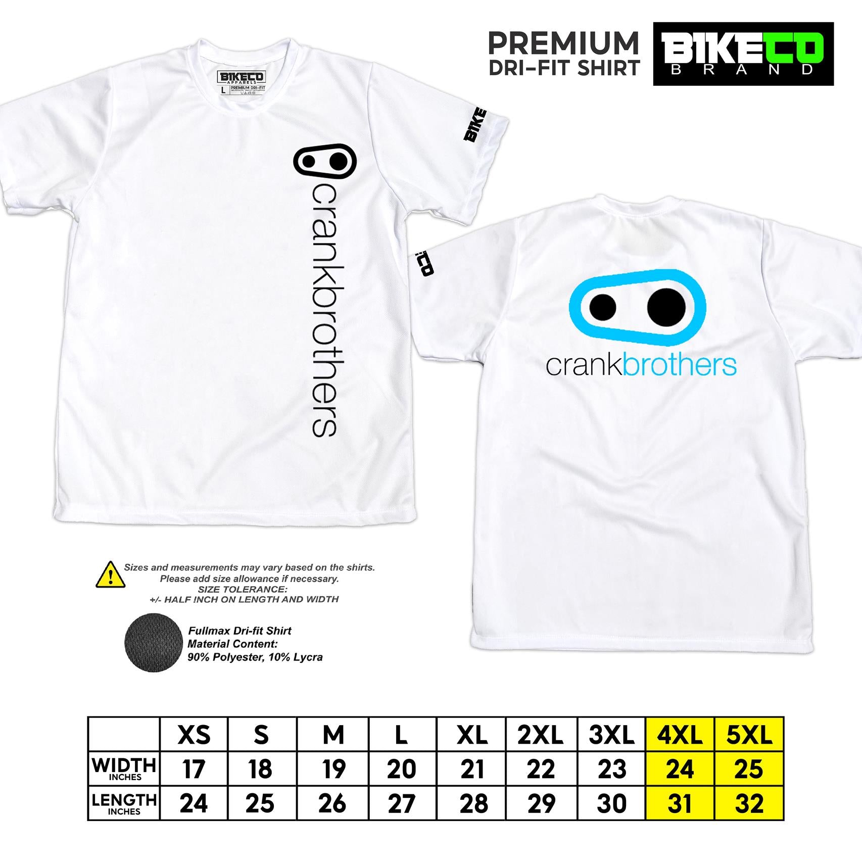 Crank Brothers Side Print | Premium Cycling Dri-Fit Shirt - BIKECO APPARELS