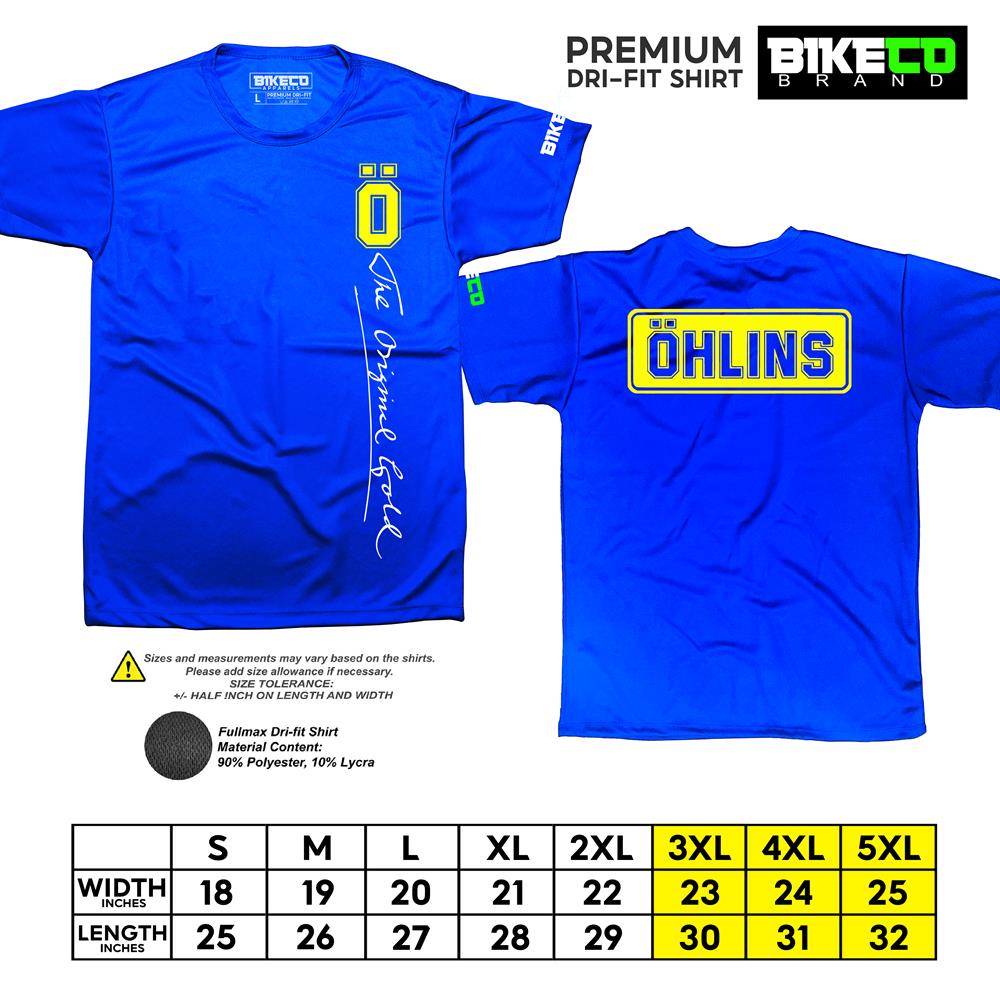 Ohlins Side Print | Premium Riding Dri-Fit Shirt - BIKECO APPARELS