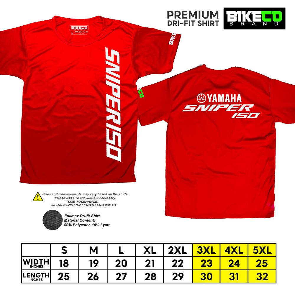 Sniper 150 Side Print | Premium Riding Dri-Fit Shirt - BIKECO APPARELS