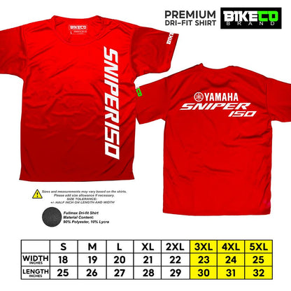 Sniper 150 Side Print | Premium Riding Dri-Fit Shirt - BIKECO APPARELS