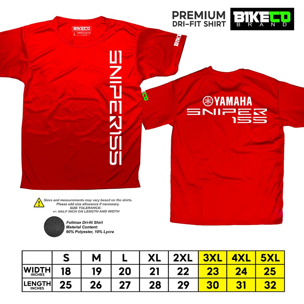 Sniper 155 Side Print | Premium Riding Dri-Fit Shirt - BIKECO APPARELS