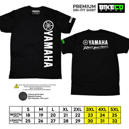 Yamaha Side Print | Premium Riding Dri-Fit Shirt - BIKECO APPARELS